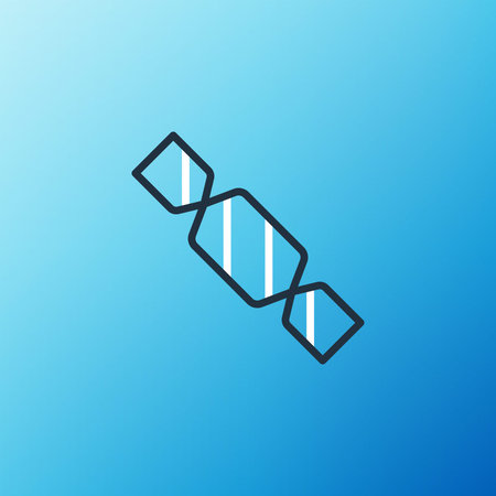Line Candy icon isolated on blue background. Colorful outline concept. Vectorのイラスト素材