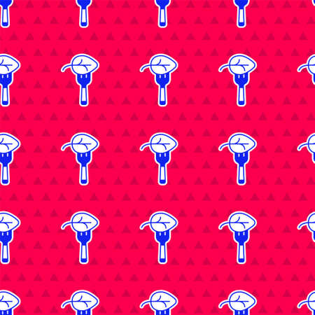 Blue Vegan food diet icon isolated Blue background. Organic, bio, eco symbol. Vegan, no meat, lactose free, healthy, fresh and nonviolent food. Vectorのイラスト素材