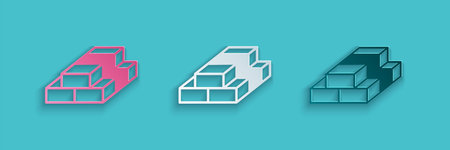 Paper cut Stacks paper money cash icon isolated on blue background. Money banknotes stacks. Bill...