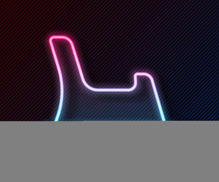Glowing neon line Baby potty icon isolated on black background. Chamber pot. Vectorのイラスト素材