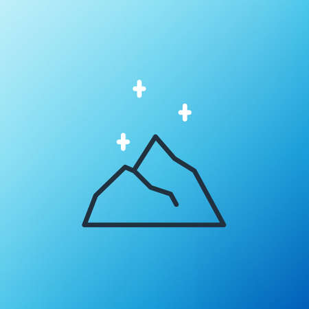 Line Magic powder icon isolated on blue background. Colorful outline concept. Vectorのイラスト素材