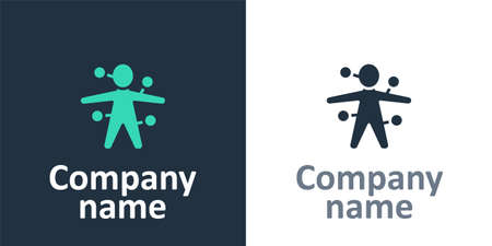 Logotype Voodoo doll icon isolated on white background. Logo design template element. Vectorのイラスト素材