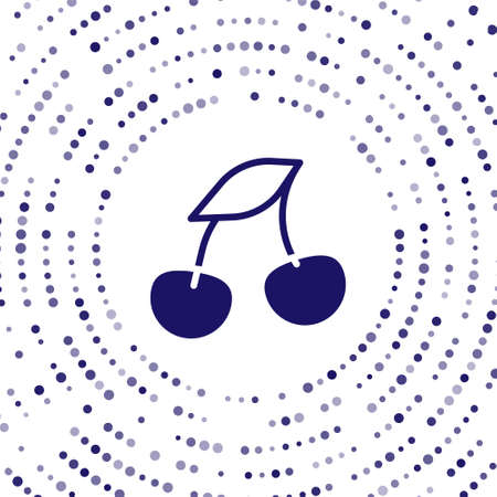 Blue Fresh summer berries icon isolated on white background. Berry fruit. Abstract circle random dots. Vectorのイラスト素材