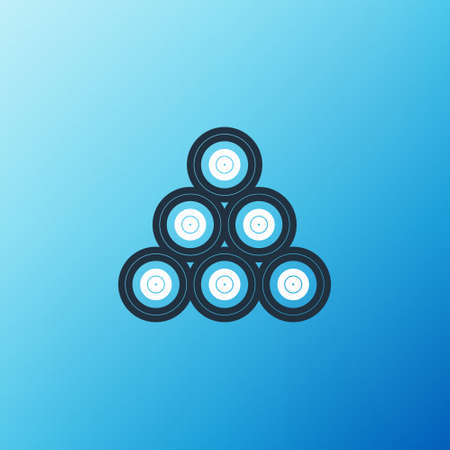 Line Paint spray can icon isolated on blue background. Colorful outline concept. Vectorのイラスト素材