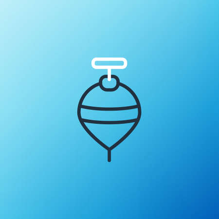 Line Whirligig toy icon isolated on blue background. Colorful outline concept. Vectorのイラスト素材