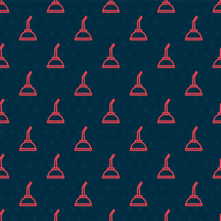 Red line Canister for motor machine oil icon isolated seamless pattern on black background. Oil gallon. Oil change service and repair. Vectorのイラスト素材