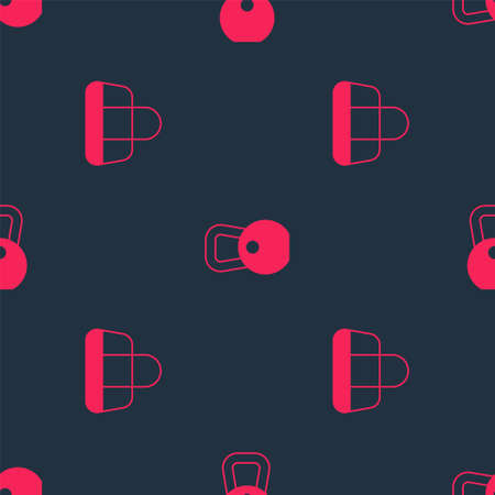 Set Sport bag and Weight on seamless pattern. Vectorのイラスト素材