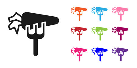 Black Carrot icon isolated on white background. Set icons colorful. Vectorのイラスト素材