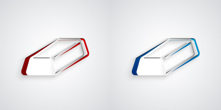 Paper cut Gold bars icon isolated on grey background. Banking business concept. Paper art style. Vectorのイラスト素材