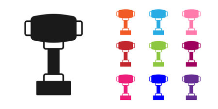 Black Gear shifter icon isolated on white background. Manual transmission icon. Set icons colorful. Vectorのイラスト素材