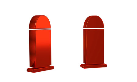 Red Bullet icon isolated on transparent background. .