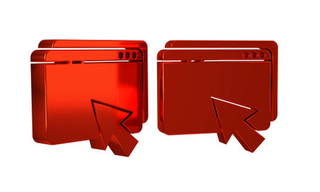 Red Web design and development concepts icon isolated on transparent background. .の写真素材