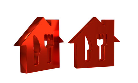 Red Online ordering and fast food delivery icon isolated on transparent background. .の写真素材