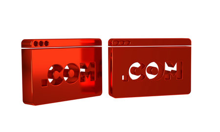 Red UI or UX design icon isolated on transparent background. .