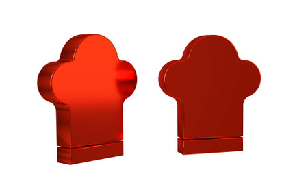 Red Chef hat icon isolated on transparent background. Cooking symbol. Cooks hat. .の写真素材