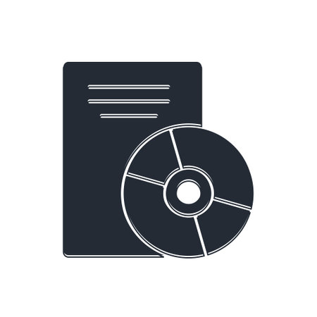 Black CD or DVD disk icon isolated on white background. Compact disc sign. Vector.のイラスト素材