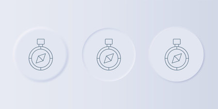 Gray Compass icon isolated on gray background. Windrose navigation symbol. Wind rose sign. Set icons...