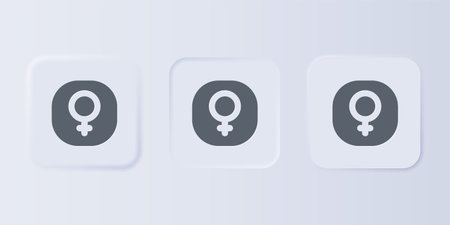 Gray Venus symbol icon isolated on gray background. Astrology, numerology, horoscope, astronomy. Set...