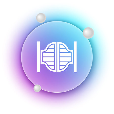 White Old western swinging saloon door icon isolated on white background. Blue and purple gradient circle background. Vector.のイラスト素材