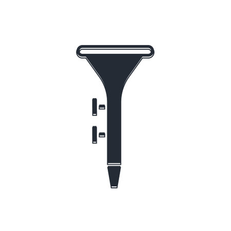 Black Flute icon isolated on white background. Musical instrument. Vector.のイラスト素材