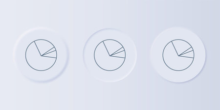 Gray Pie chart infographic icon isolated on gray background. Diagram chart sign. Set icons in square...