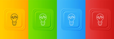 White Web design and front end development icon isolated on colorful background. Set icons in square...