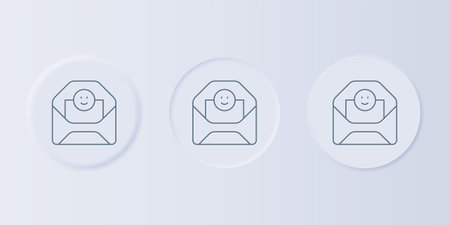Gray Envelope with Valentine heart icon isolated on gray background. Message love. Letter love and...