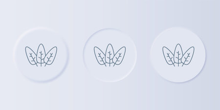Gray Leaf icon isolated on gray background. Leaves sign. Fresh natural product symbol. Set icons in...