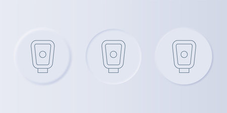 Gray Boxing training paws icon isolated on gray background. Set icons in square buttons. Vector.のイラスト素材