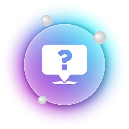 White Question mark icon isolated on white background. FAQ sign. Copy files, chat speech bubble and...
