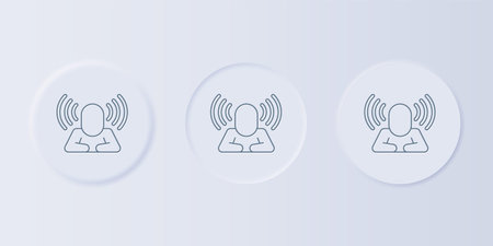 Gray Head hunting icon isolated on gray background. Business target or Employment sign. Human...