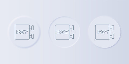 Gray Psychology icon isolated on gray background. Psi symbol. Mental health concept, psychoanalysis...