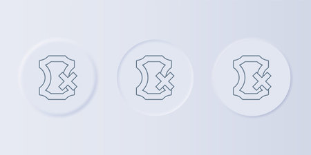 Gray No leather icon isolated on gray background. Set icons in square buttons. Vector.のイラスト素材