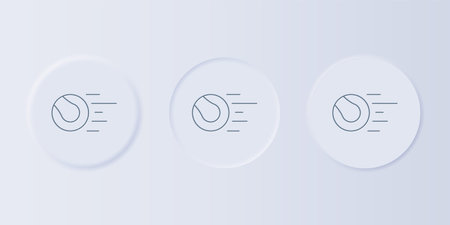 Gray Pet toys ball icon isolated on gray background. Set icons in square buttons. Vector.のイラスト素材