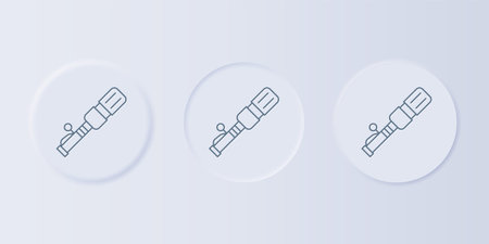 Gray RKG 3 anti-tank hand grenade icon isolated on gray background. Set icons in square buttons. Vector.のイラスト素材