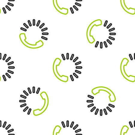 Line Food ordering icon isolated seamless pattern on white background. Order by mobile phone. Restaurant food delivery concept. Vector Illustration.のイラスト素材