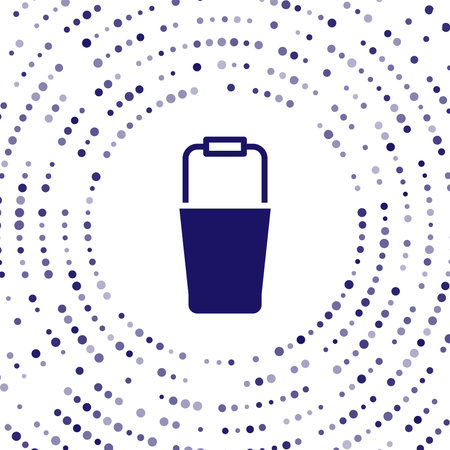 Blue Sauna bucket icon isolated on white background. Abstract circle random dots. Vector.のイラスト素材