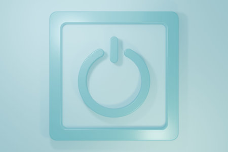 Blue Electric light switch icon isolated on blue background. On and Off icon. Dimmer light switch...