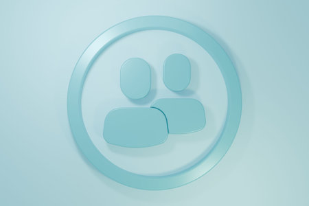 Blue Project team base icon isolated on blue background. Business analysis and planning, consulting,...