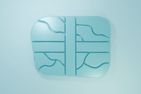 Blue Package icon isolated on blue background. Minimalism concept. 3D render illustration.