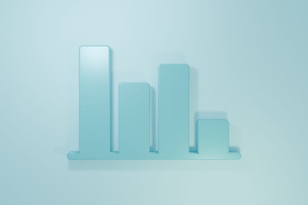 Blue Pie chart infographic icon isolated on blue background. Diagram chart sign. Minimalism concept....