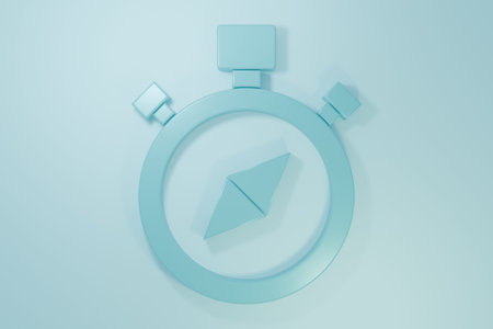 Blue Compass icon isolated on blue background. Windrose navigation symbol. Wind rose sign....