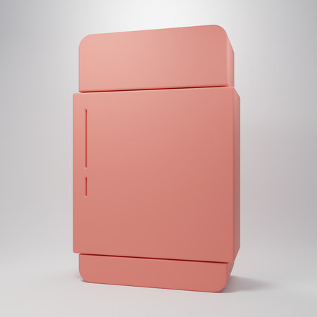Pink Eraser or rubber icon isolated on pink background. Minimalism concept. 3D render illustration.の写真素材