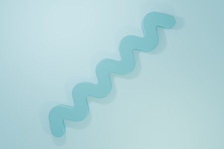 Blue Virus icon isolated on blue background. Corona virus 2019-nCoV. Bacteria and germs, cell cancer, microbe, fungi. Minimalism concept. 3D render illustration.の写真素材