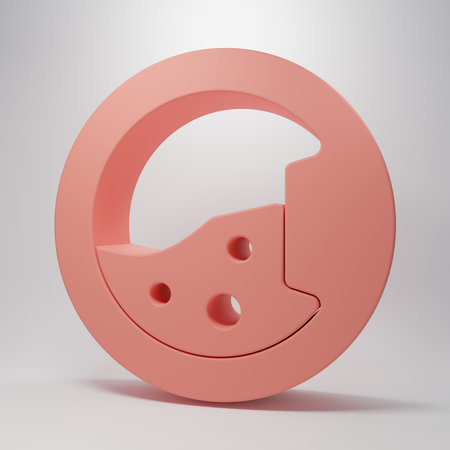 Pink Washer icon isolated on pink background. Washing machine icon. Clothes washer - laundry machine. Home appliance symbol. Minimalism concept. 3D render illustration.の写真素材