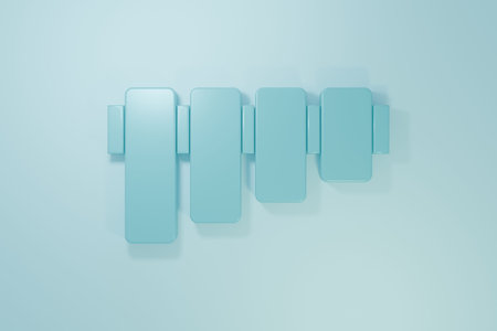 Blue Pan flute icon isolated on blue background. Traditional peruvian musical instrument. Folk...