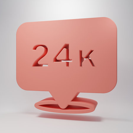 Pink Gold bars icon isolated on pink background. Banking business concept. Minimalism concept. 3D render illustration.の写真素材