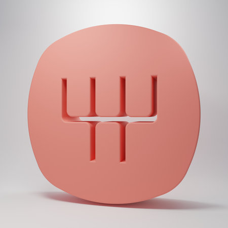 Pink Gear shifter icon isolated on pink background. Manual transmission icon. Minimalism concept. 3D render illustration.の写真素材