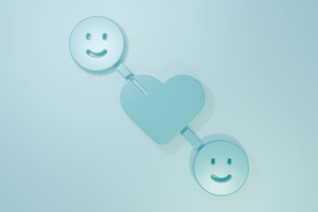 Blue Romantic relationship icon isolated on blue background. Romantic relationship or pleasant...