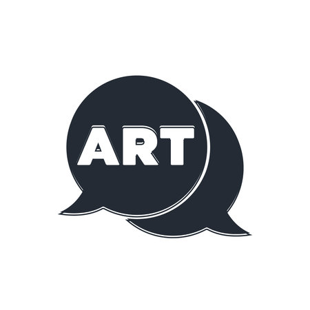 Black Speech bubble with text art icon isolated on white background. Message icon. Communication or comment chat symbol. Vector.のイラスト素材